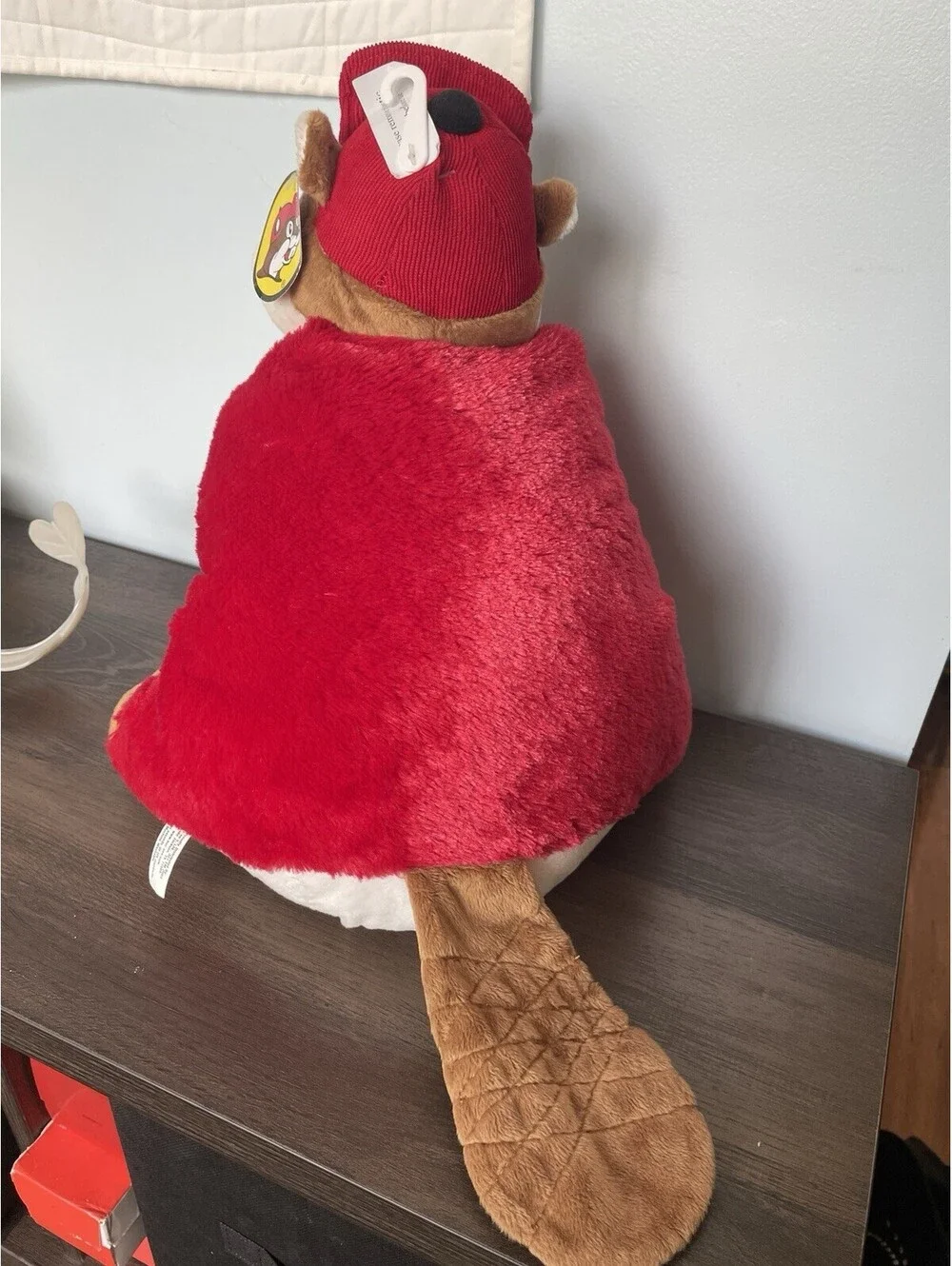 Buc-ee’s Pillow Pal Beaver Buddy 20” NWT red & white